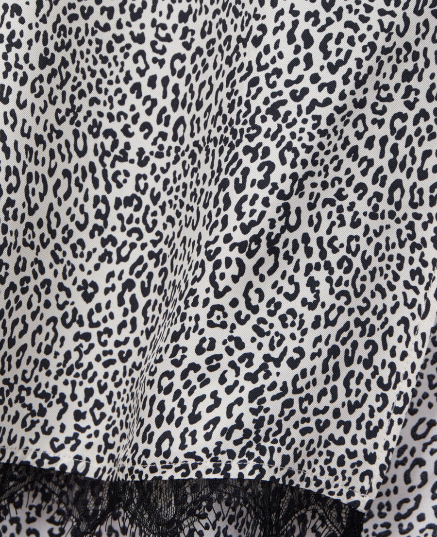 The Kooples FEMME BLACK WHITE jupe longue léopard