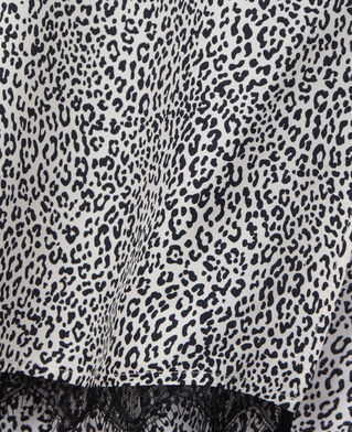 The Kooples FEMME BLACK WHITE jupe longue léopard