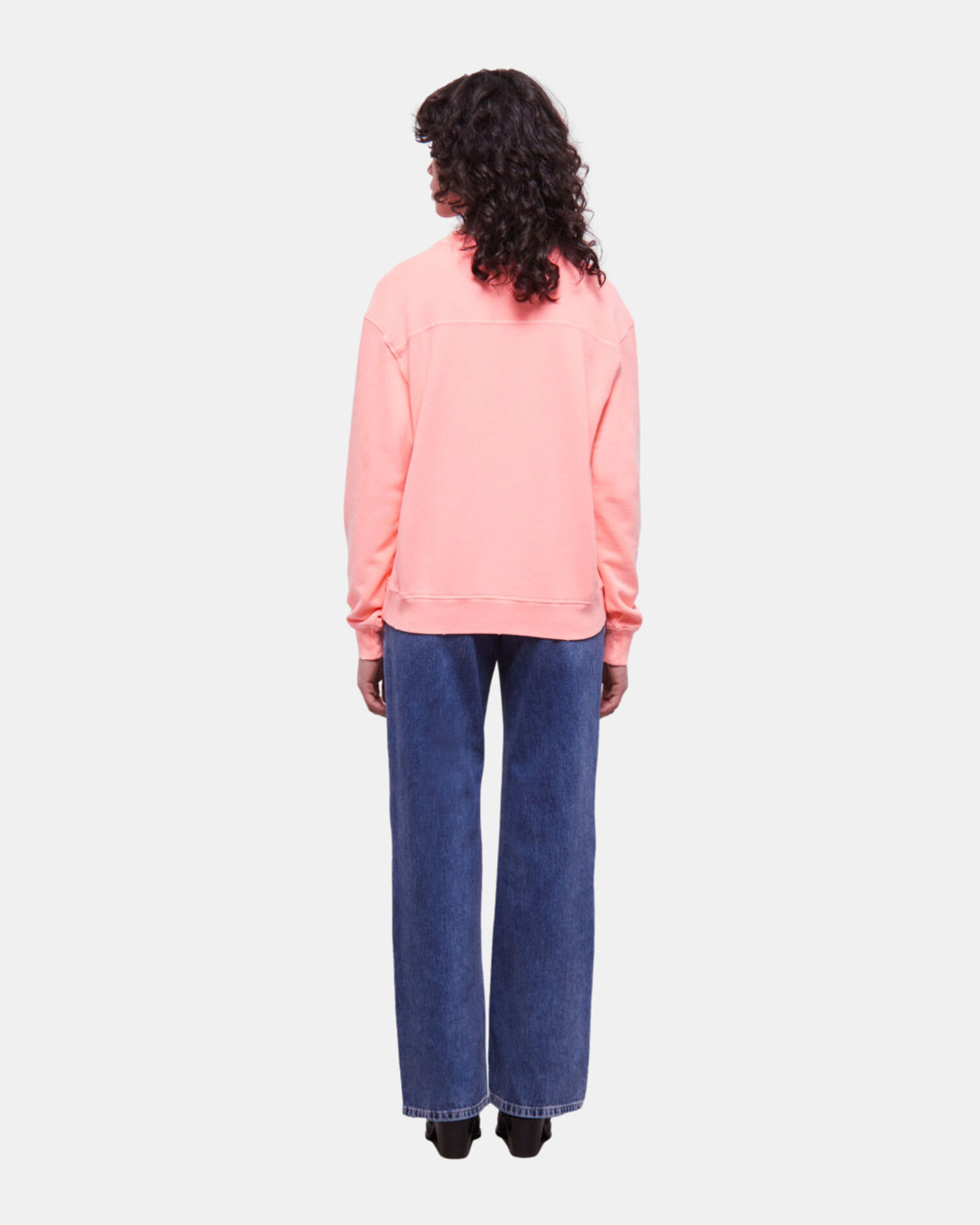 Orange sweatshirt with logo, ORANGE FLUO, hi-res image number null