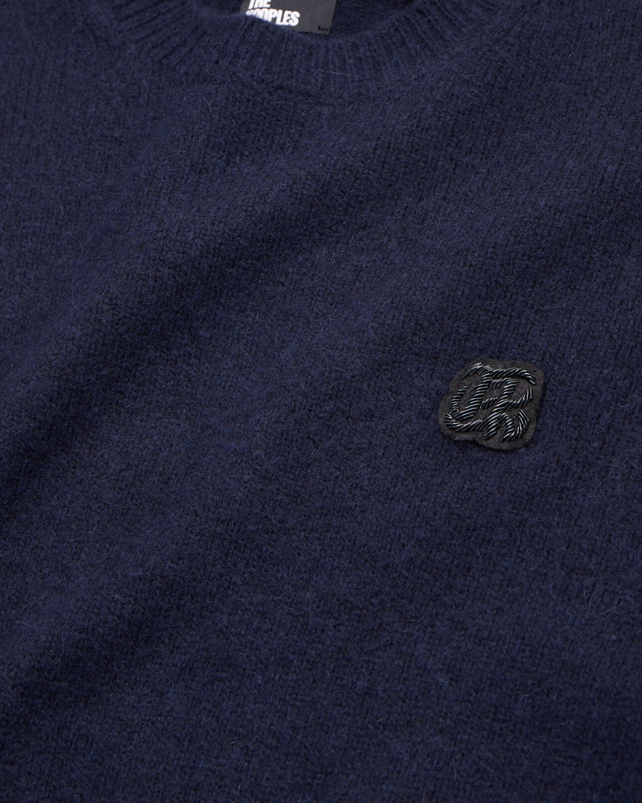 The Kooples MEN NAVY navy blue wool and alpaca blend sweater
