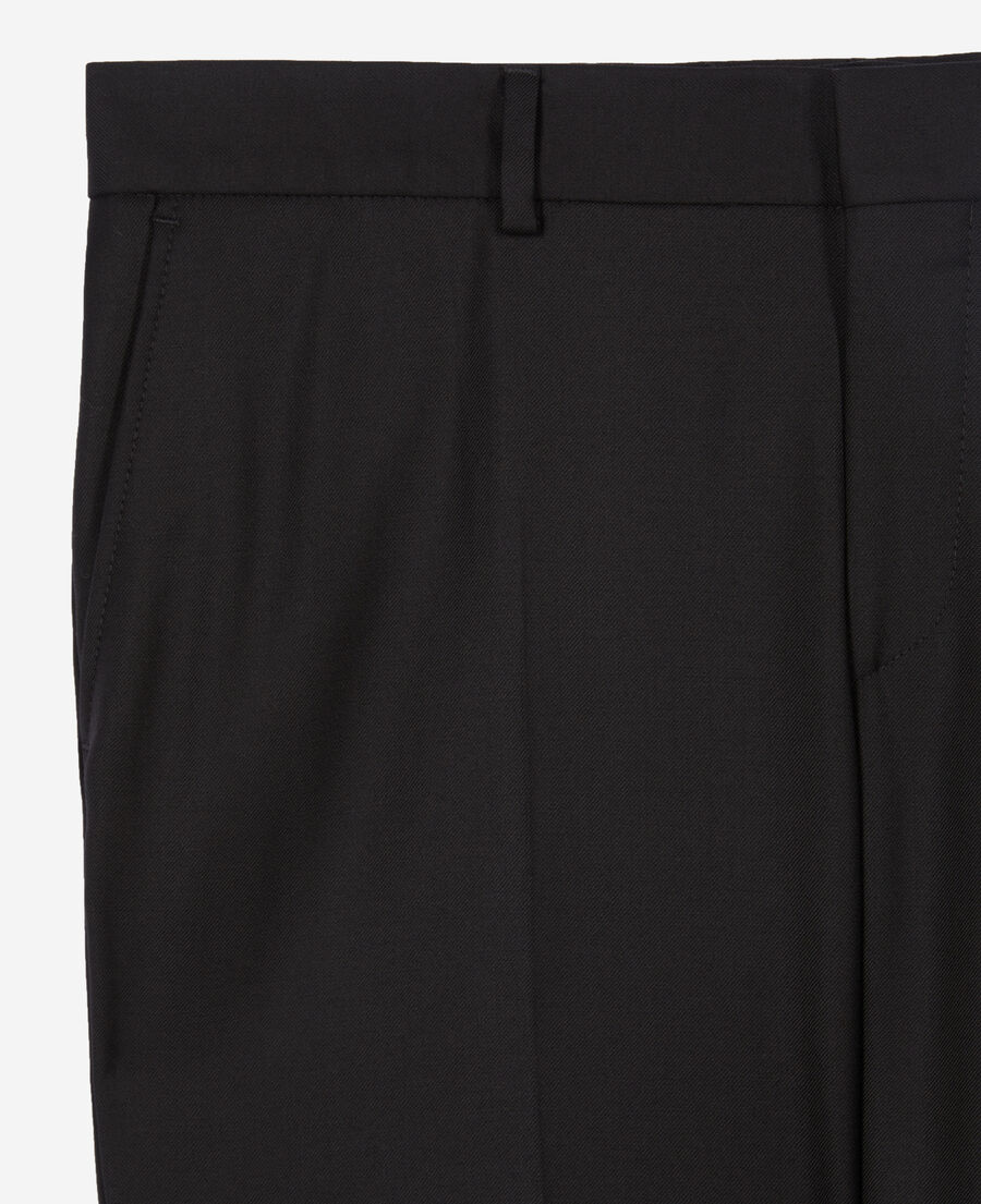The Kooples HOMME BLACK pantalon de costume super 100's en laine noir