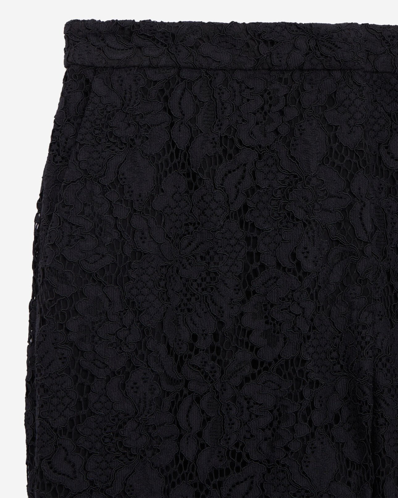 The Kooples WOMEN BLACK black lace trousers