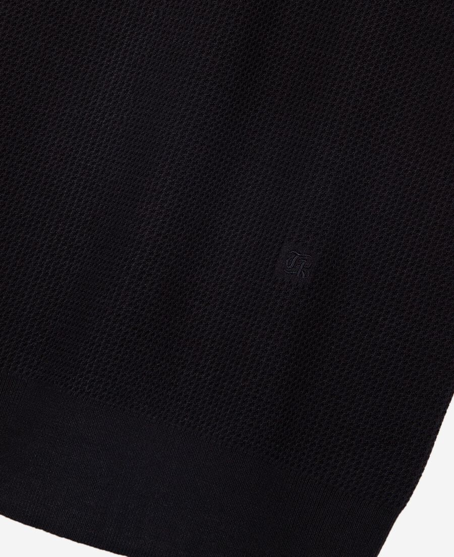 The Kooples MEN DARK NAVY navy polo-neck zip sweater