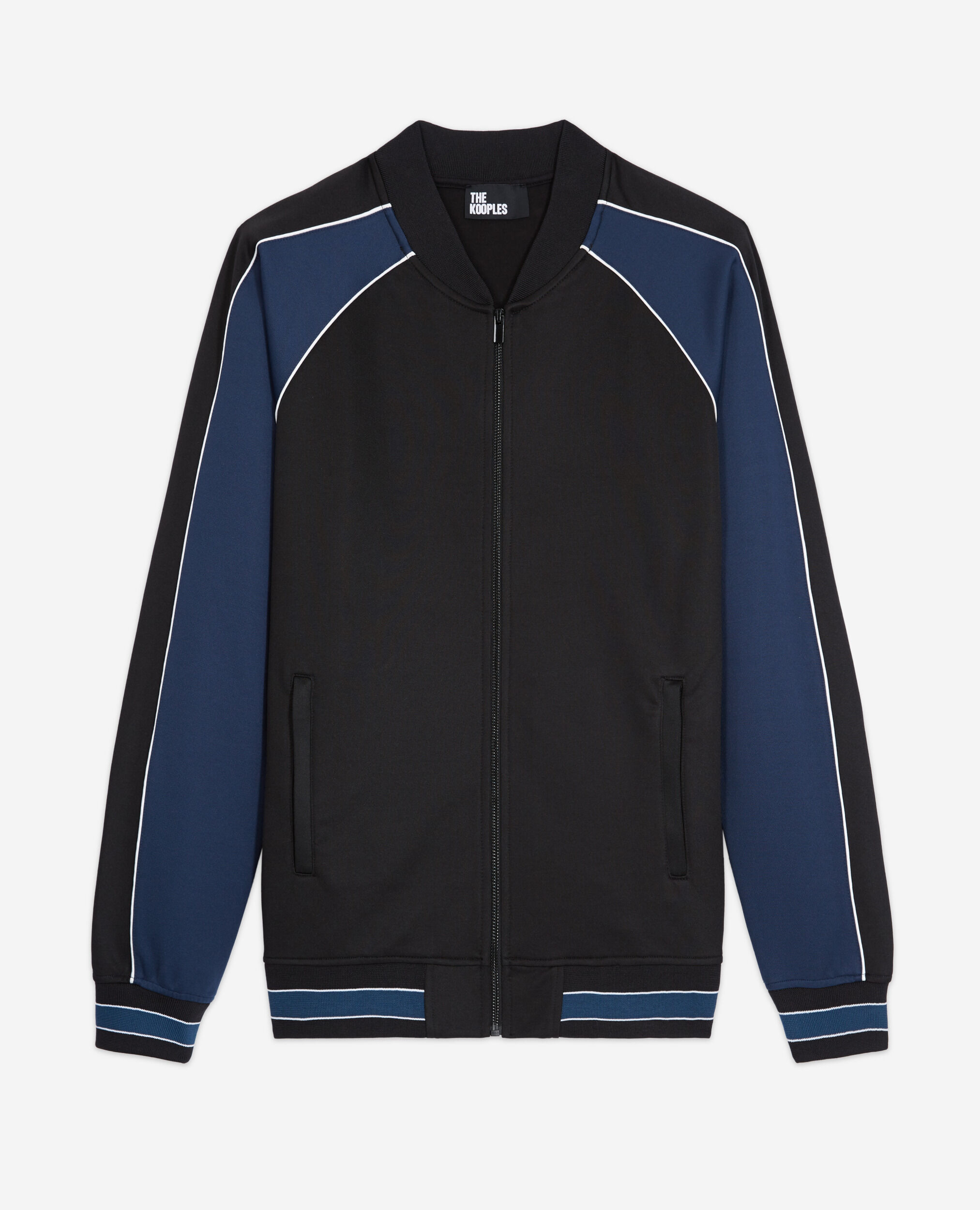 Navy blue zipped sweatshirt, NAVY, hi-res image number null