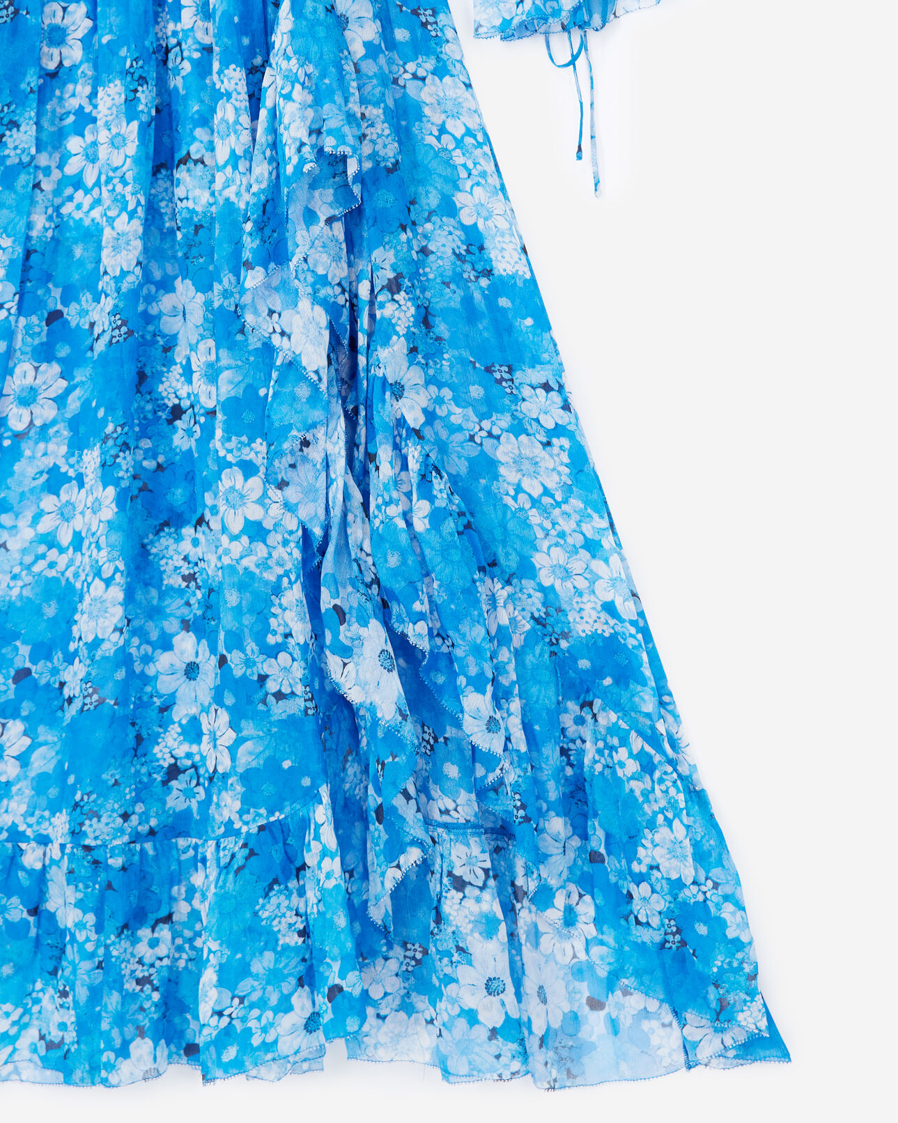 The Kooples DAMEN BLUE kleid lang blau blumenprint