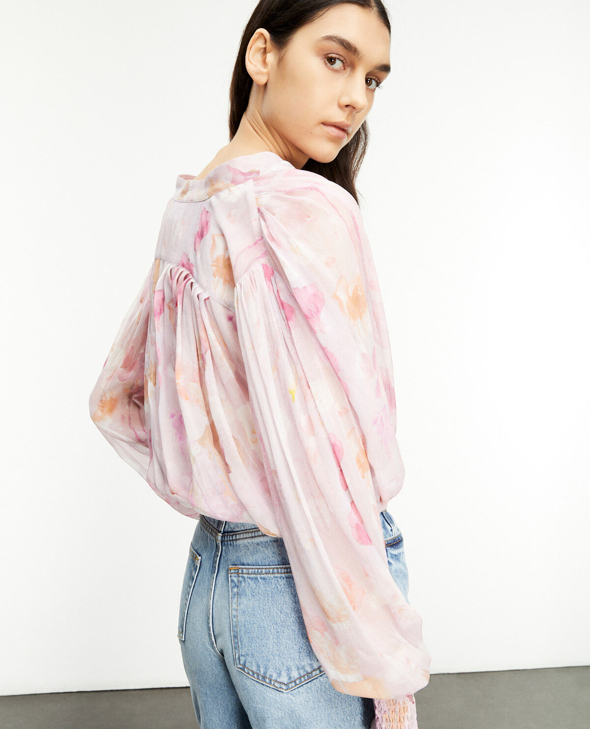 高評価アイテム Pink printed blouse | The Kooples US トップス