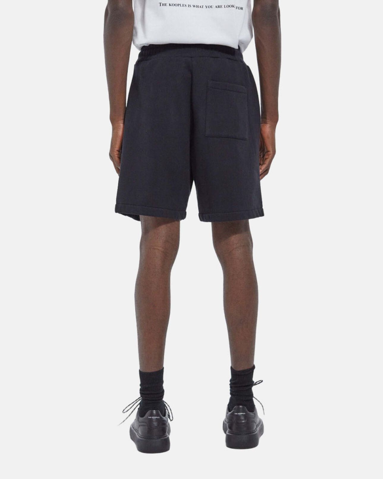 The Kooples HOMME BLACK short molleton à petit logo