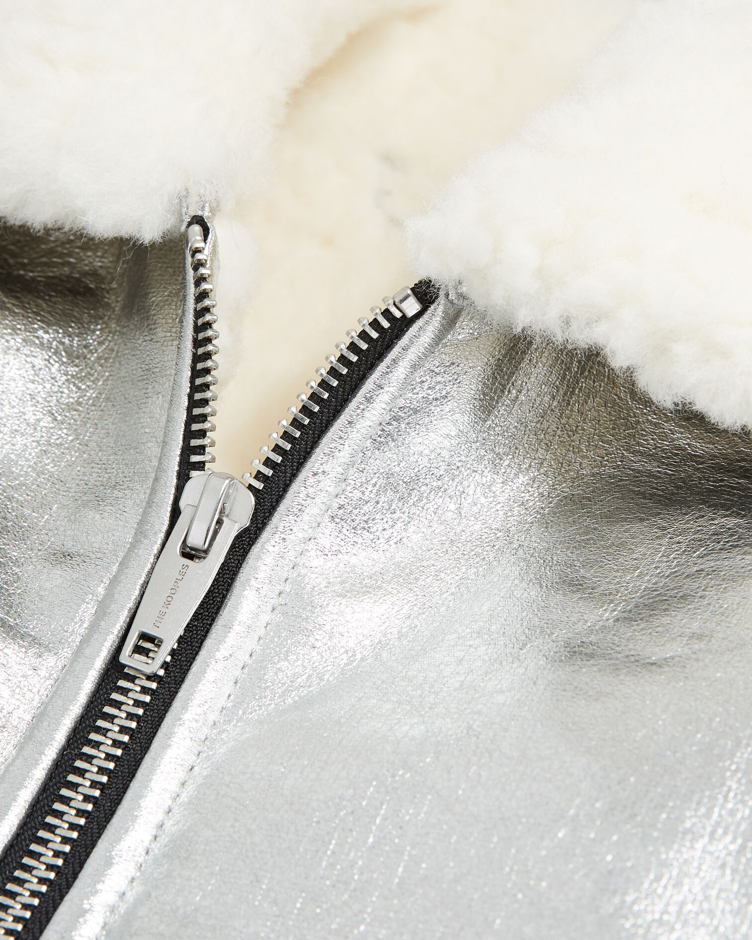 Silver faux fur bomber jacket, SILVER, hi-res image number null