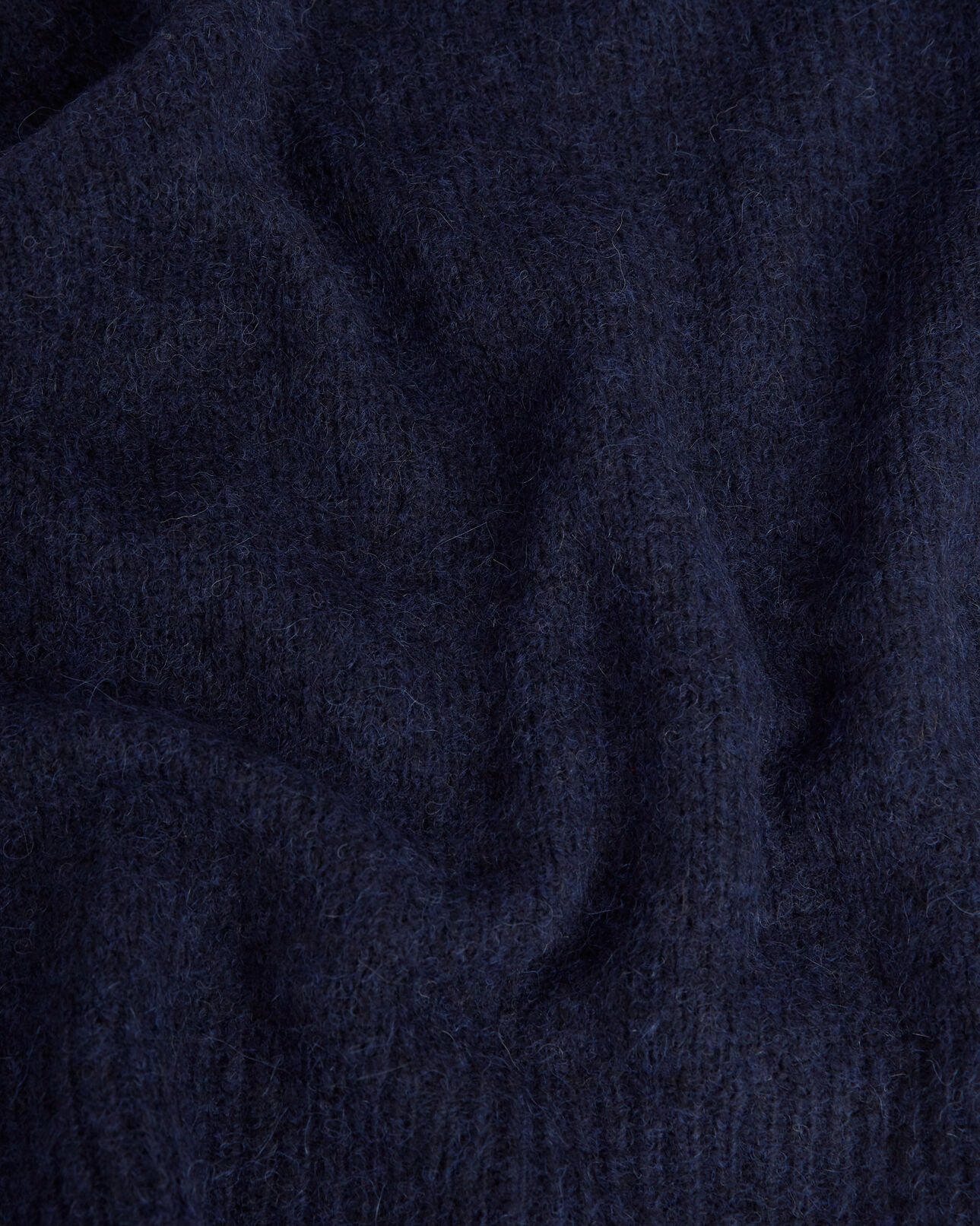 The Kooples WOMEN NAVY alpaca wool navy sweater with shoulder gather
