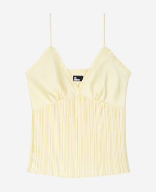 The Kooples WOMEN YELLOW yellow pleated camisole