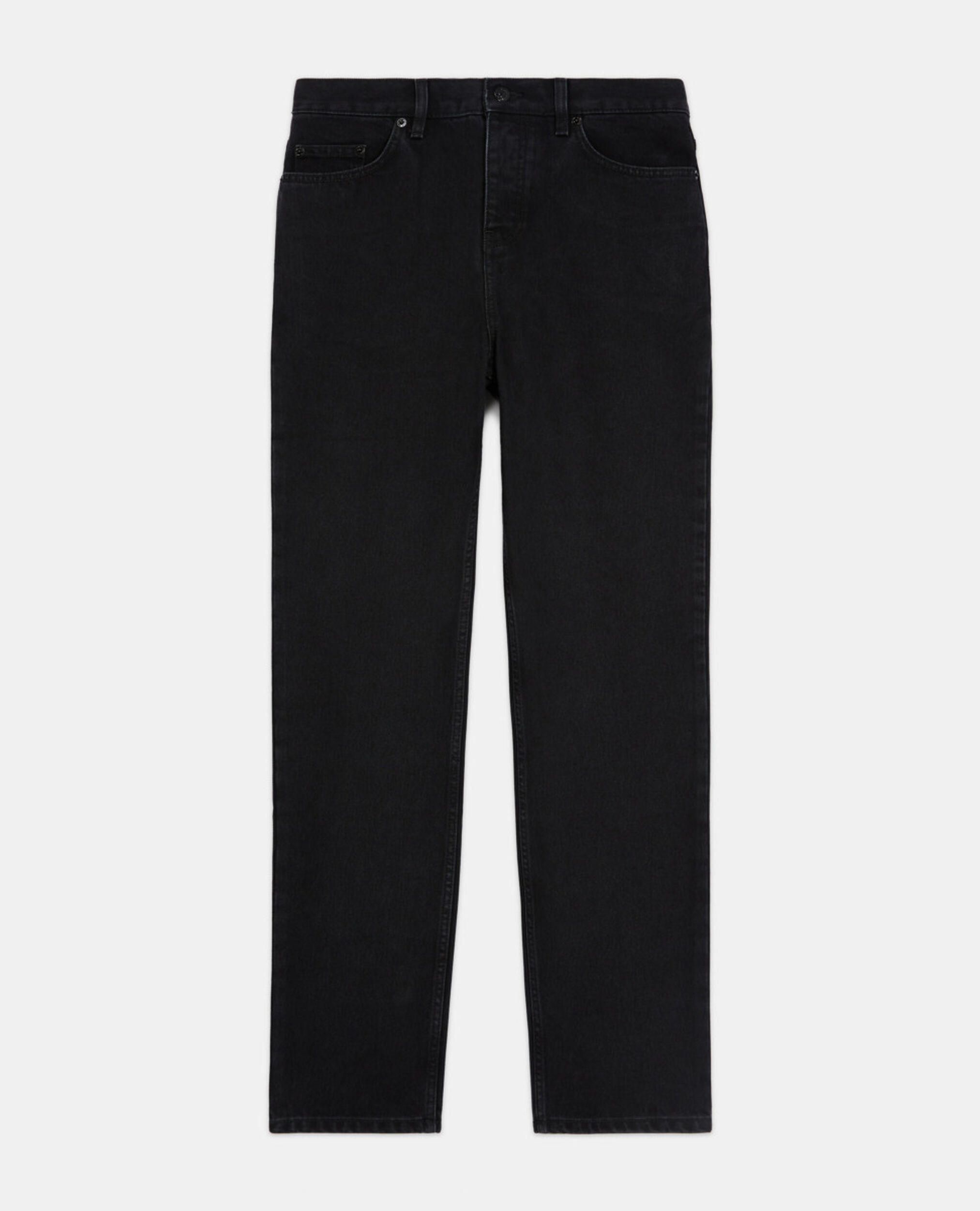 Black straight-cut jeans, BLACK WASHED, hi-res image number null