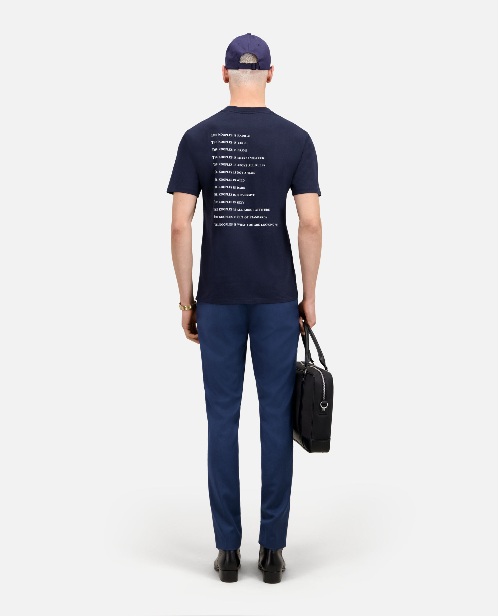Men's blue what is t-shirt, NAVY, hi-res image number null