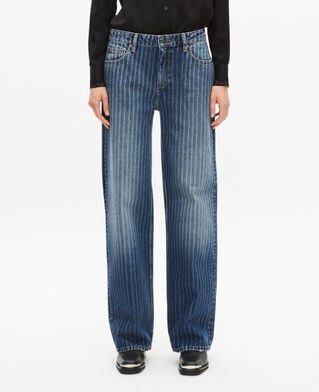 The Kooples F BABY BLUE blue pinstripe jeans