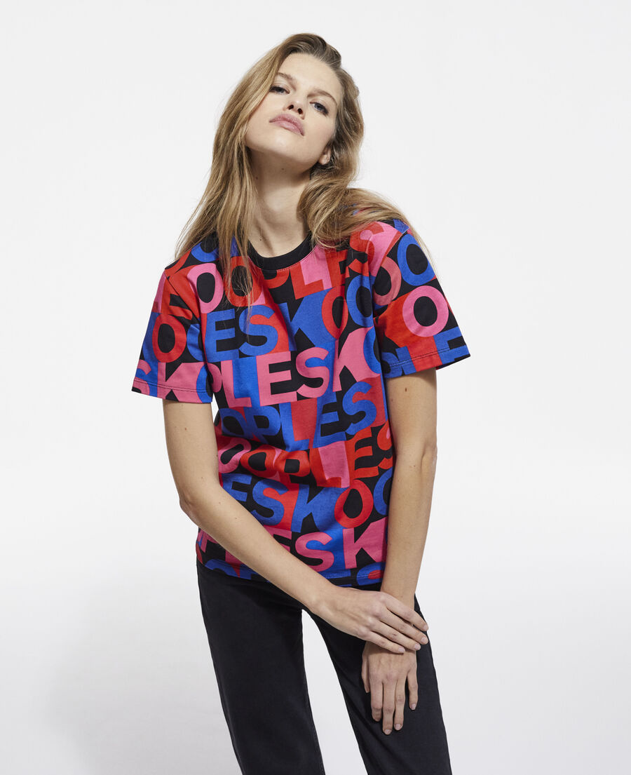 the kooples multicolor t-shirt with logo