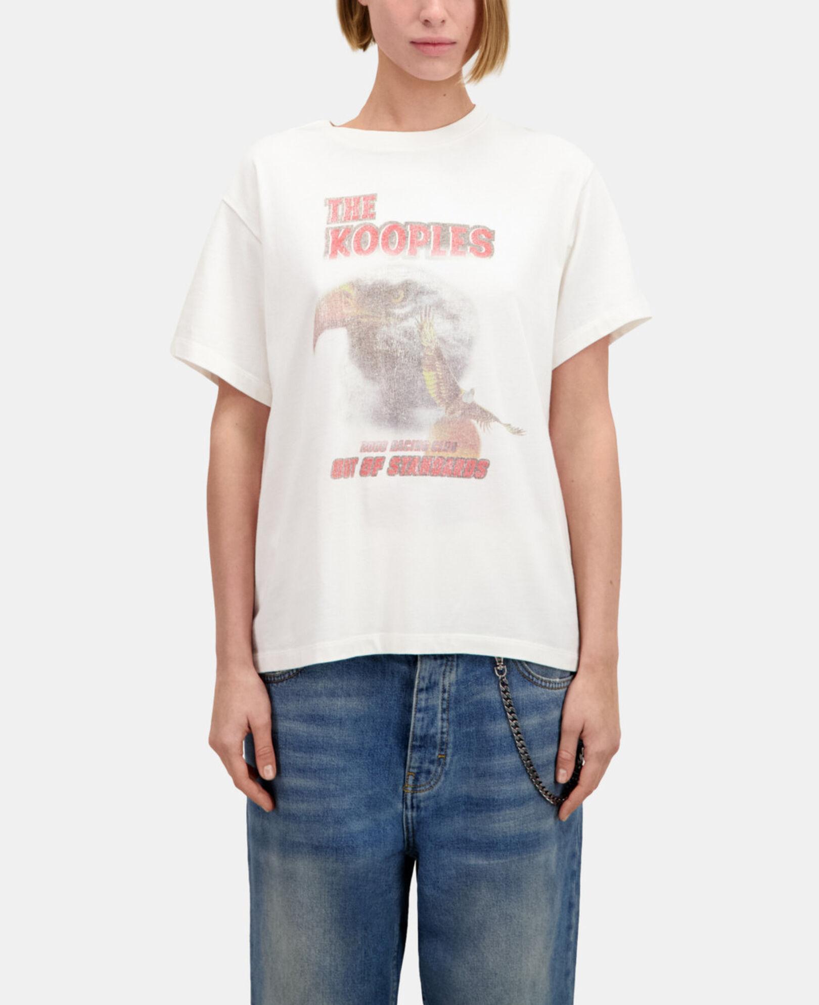 The Kooples MUJER ECRU camiseta blanco crudo serigrafía eagle para mujer