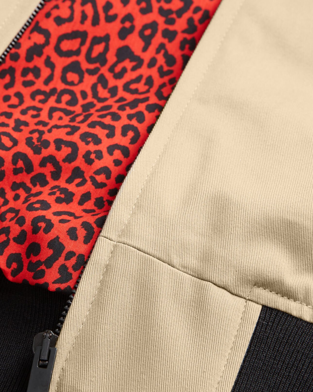 The Kooples HERREN BEIGE beige gefütterte jacke mit leopardenmuster