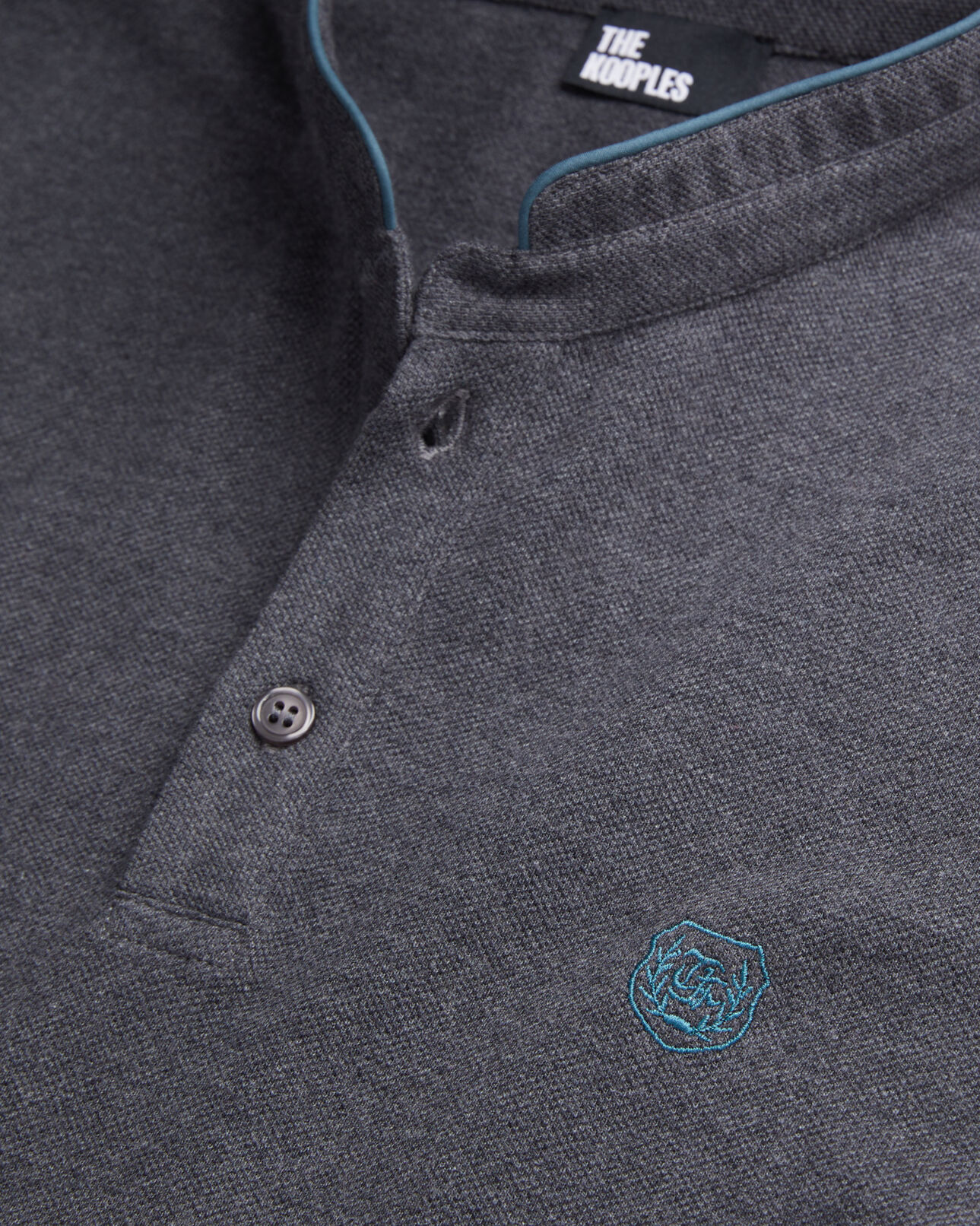 The Kooples HOMME GREY MELANGE polo gris en coton