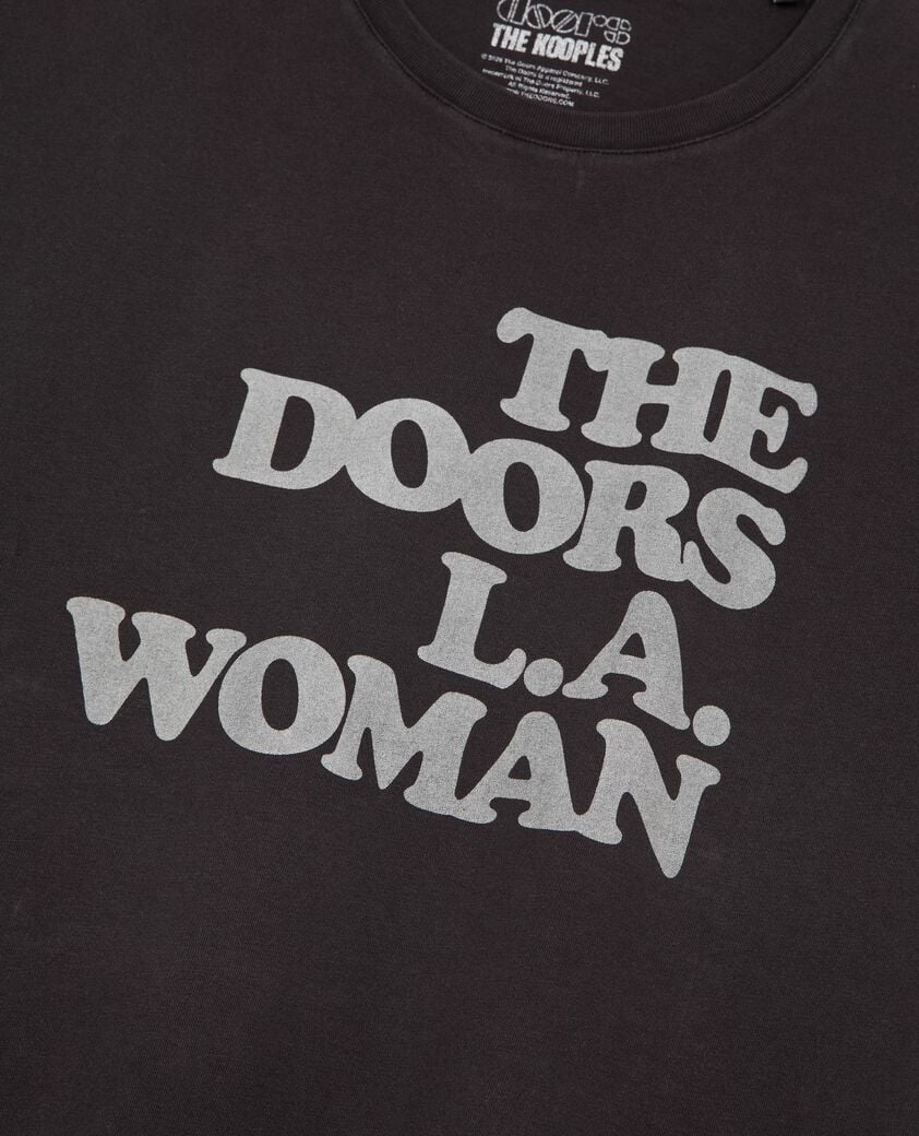 The Kooples MIXED BLACK WASHED the doors x the kooples mixed t-shirt black