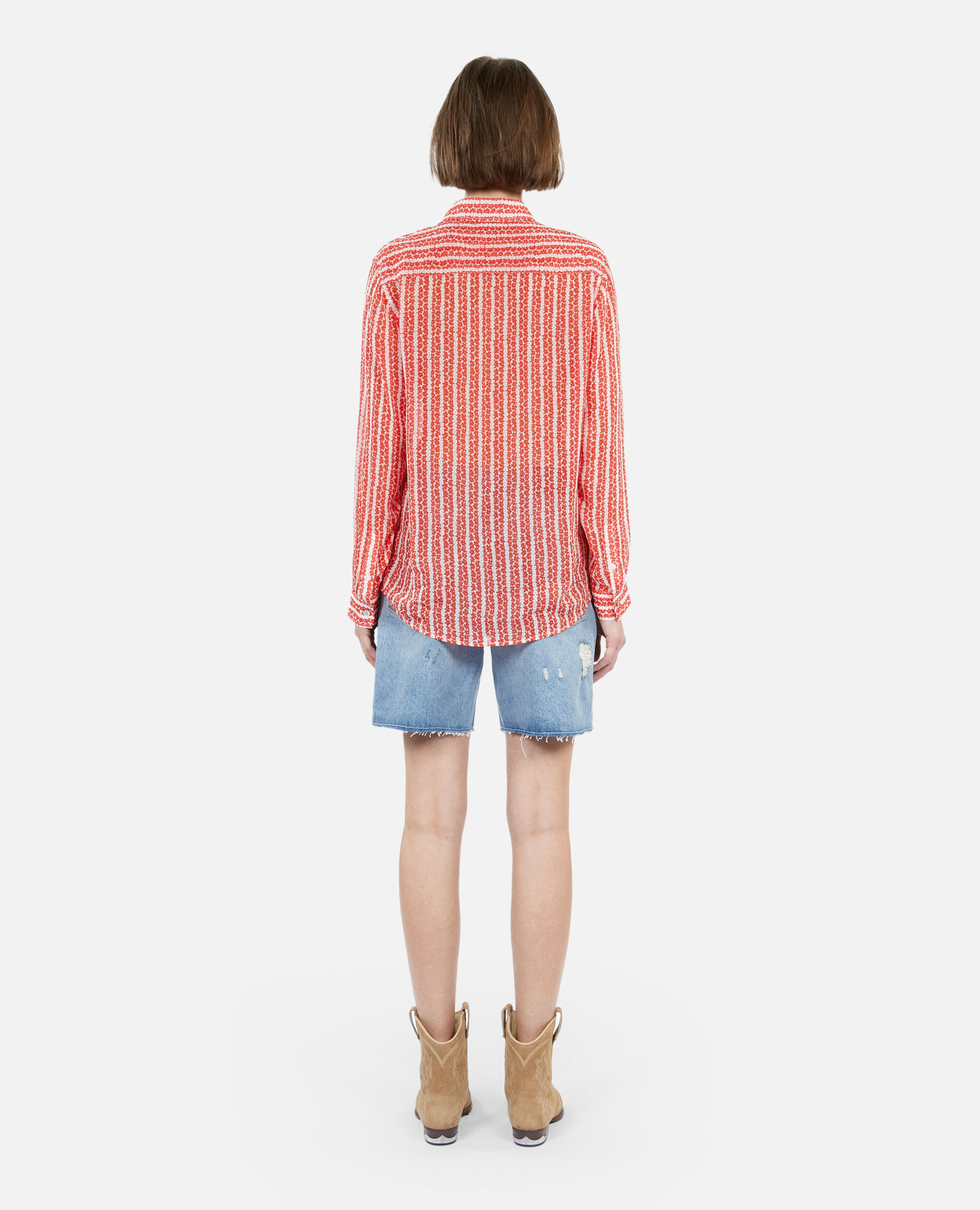 Printed shirt, RED WHITE, hi-res image number null