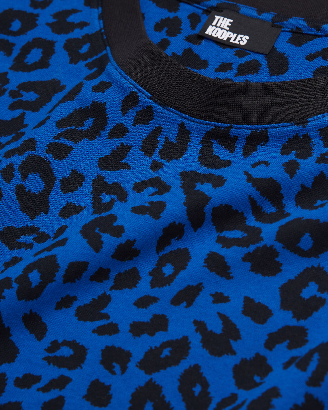 The Kooples HOMME BLUE ELECTRIC t-shirt homme léopard bleu
