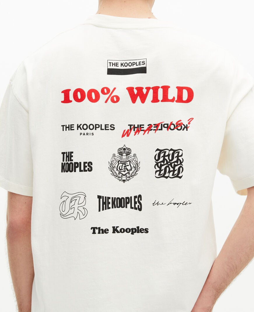 The Kooples HOMME ECRU t-shirt oversize avec sérigraphie écru