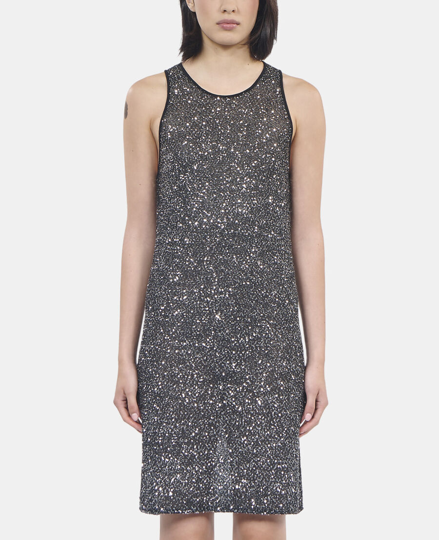 The Kooples F BLACK black sequin knit short dress