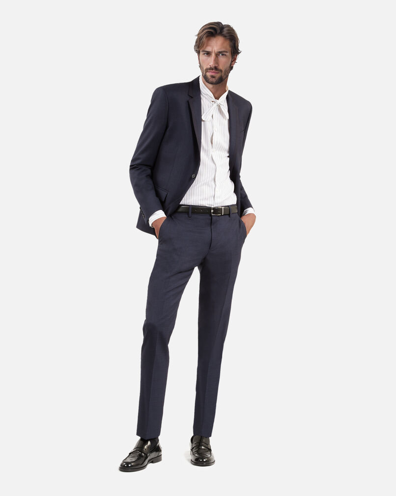 The Kooples HOMME NAVY veste de costume pied de poule bleue