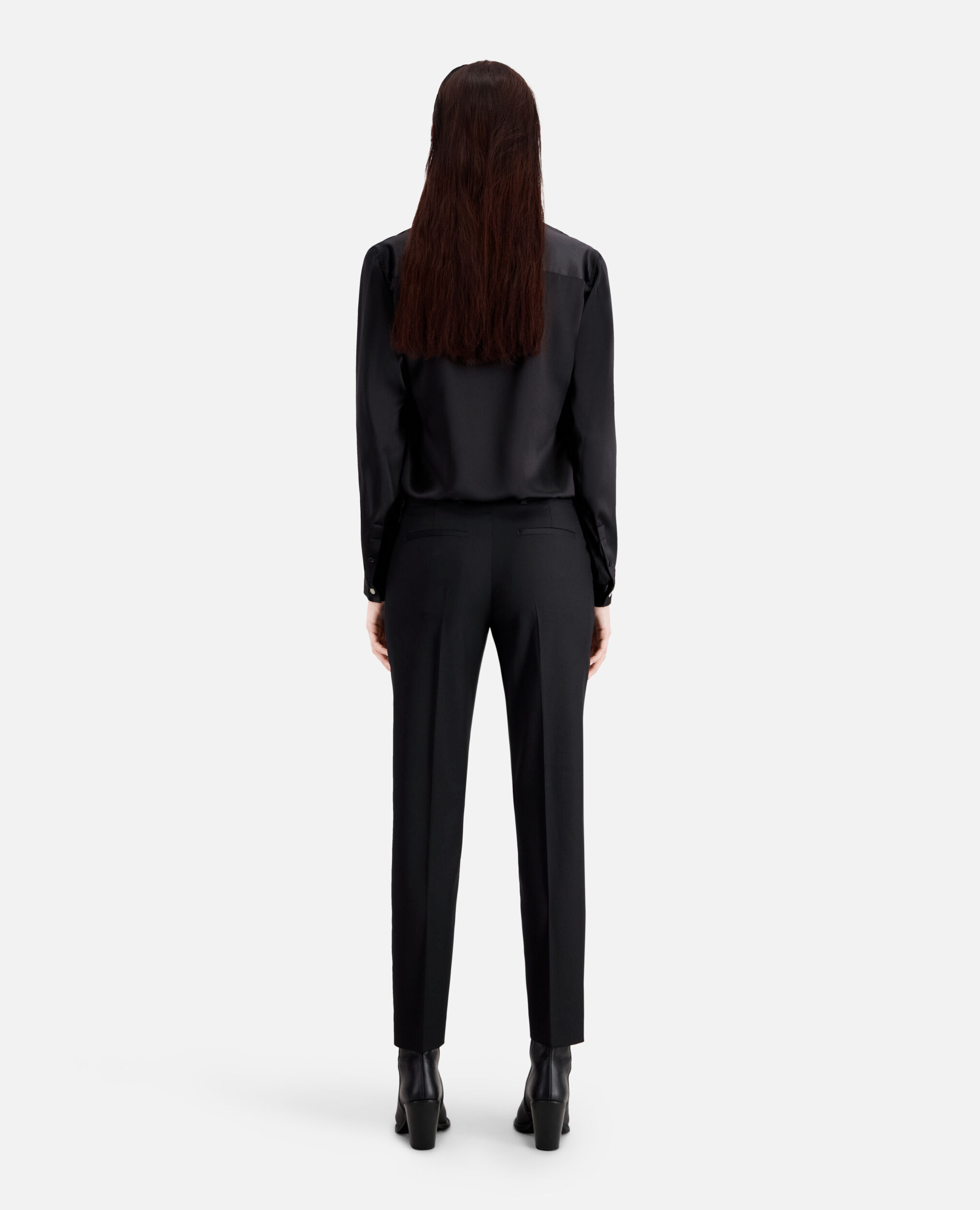 Black wool suit pants, BLACK, hi-res image number null