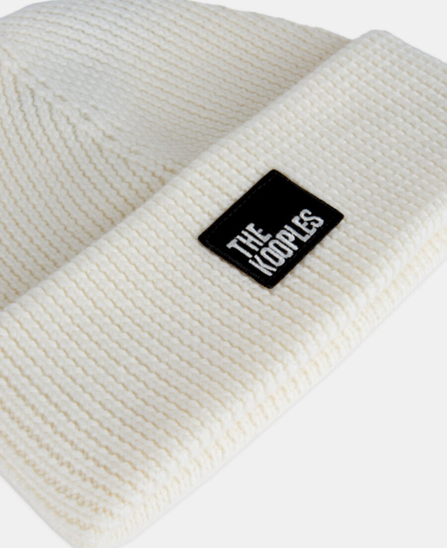 The Kooples Bonnet En Laine Et Alpaga Bleu Femme