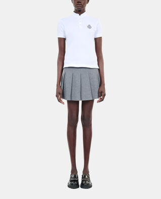 The Kooples F WHITE white piqué cotton polo t-shirt