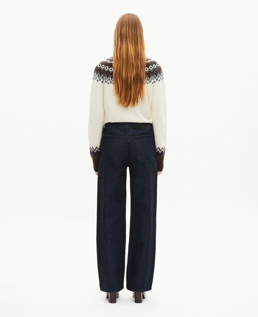 The Kooples FEMME BLUE ELECTRIC jean large brut bleu
