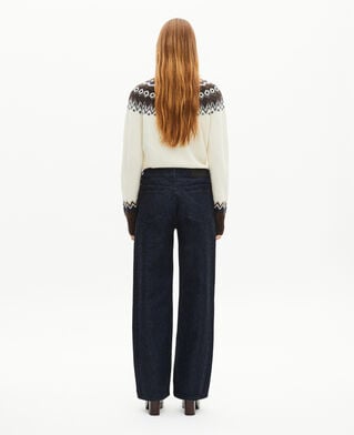 The Kooples FEMME BLUE ELECTRIC jean large brut bleu