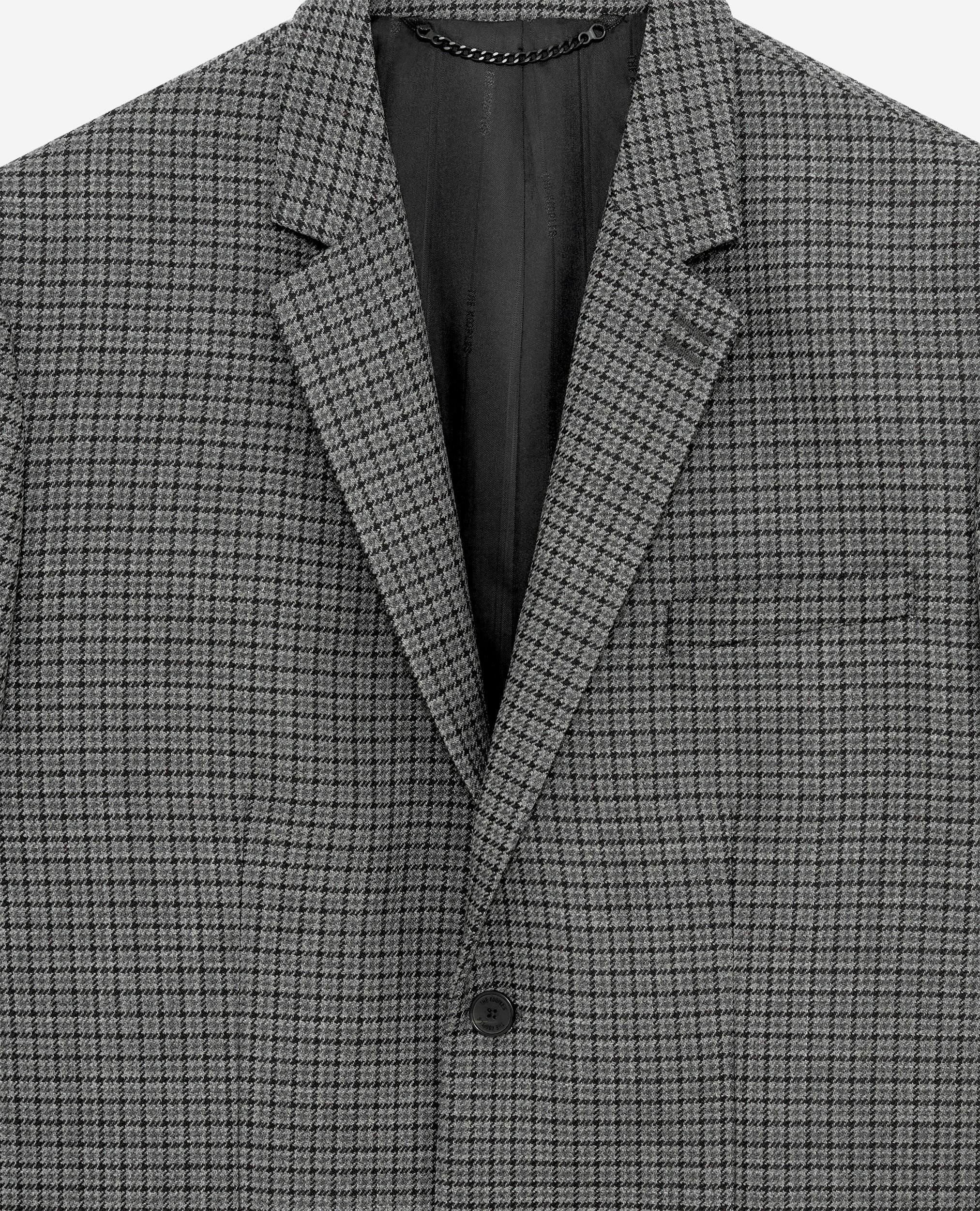 Veste de costume en pied de poule noir et gris, GREY, hi-res image number null