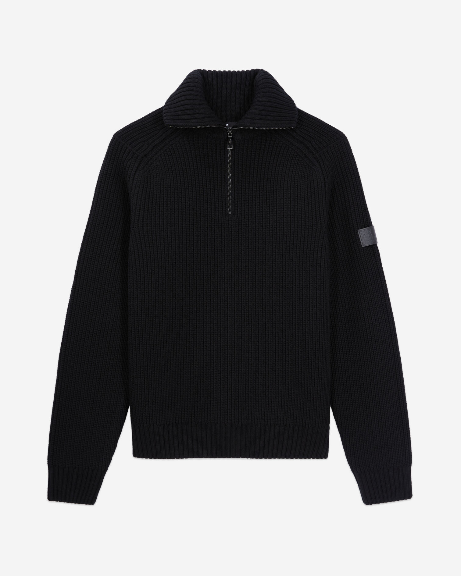 Black wool sweater, BLACK, hi-res image number null