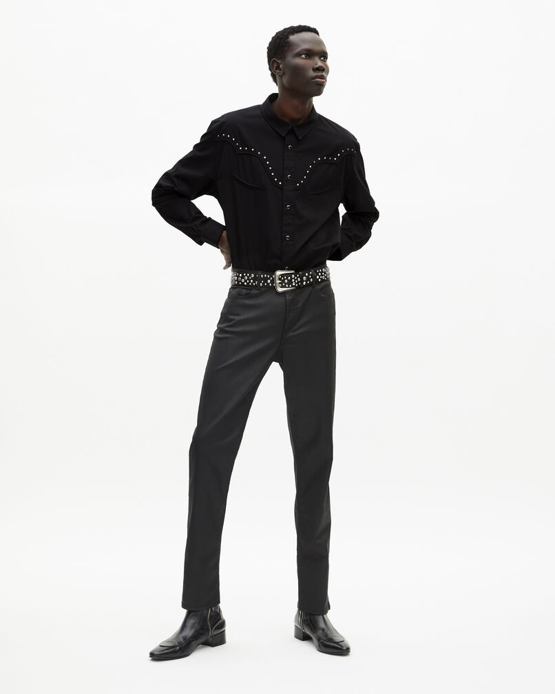The Kooples HOMME BLACK chemise style western noire