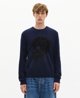 The Kooples HOMME NAVY pull t&ecirc;te de mort marine