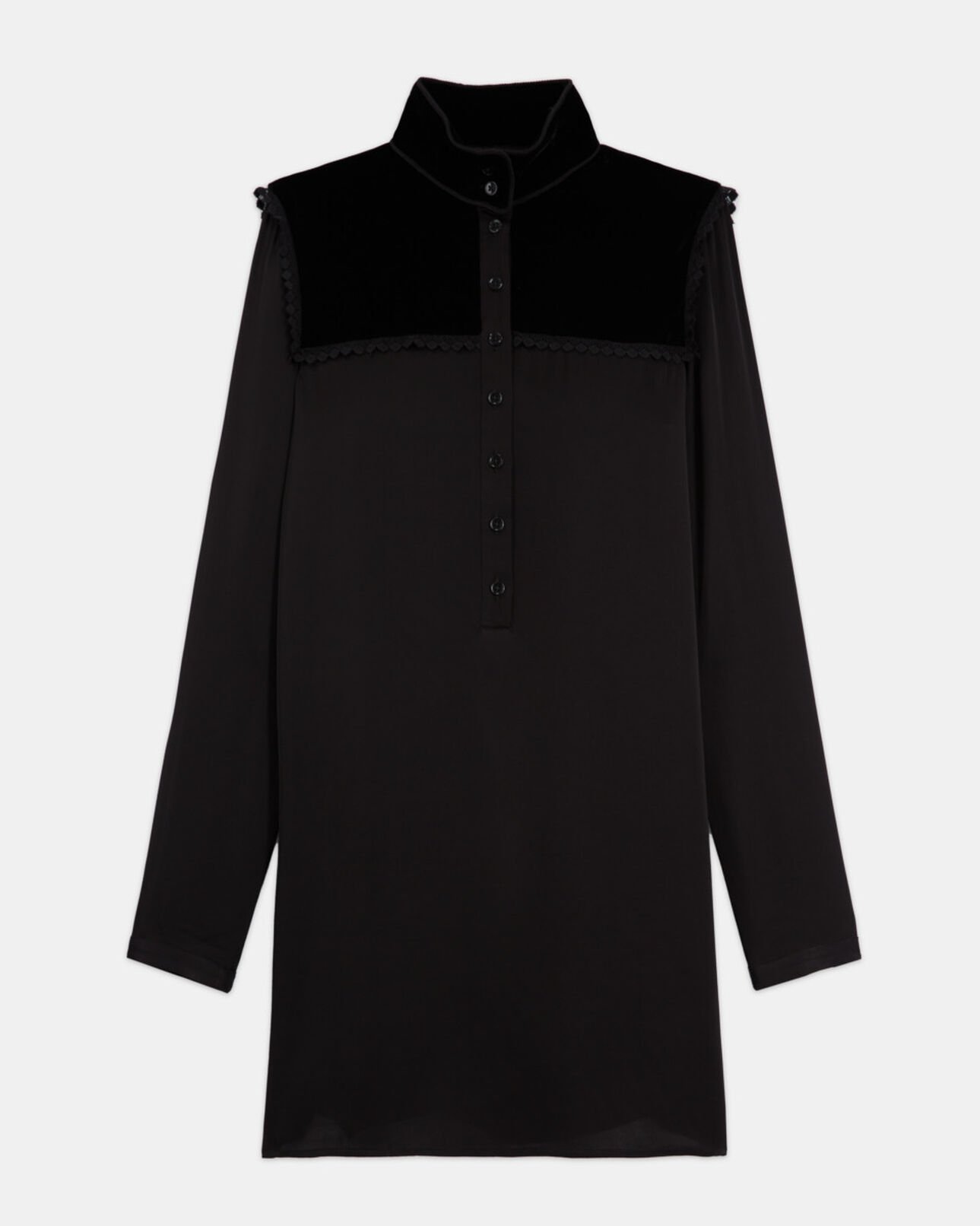 The Kooples FEMME BLACK robe courte noire