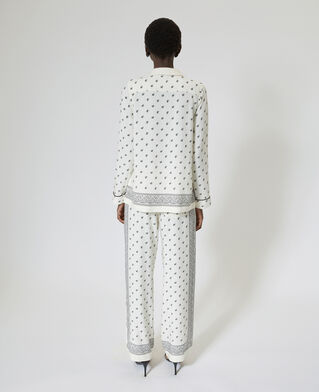 The Kooples WOMEN WHITE / BLACK ecru bandana shirt