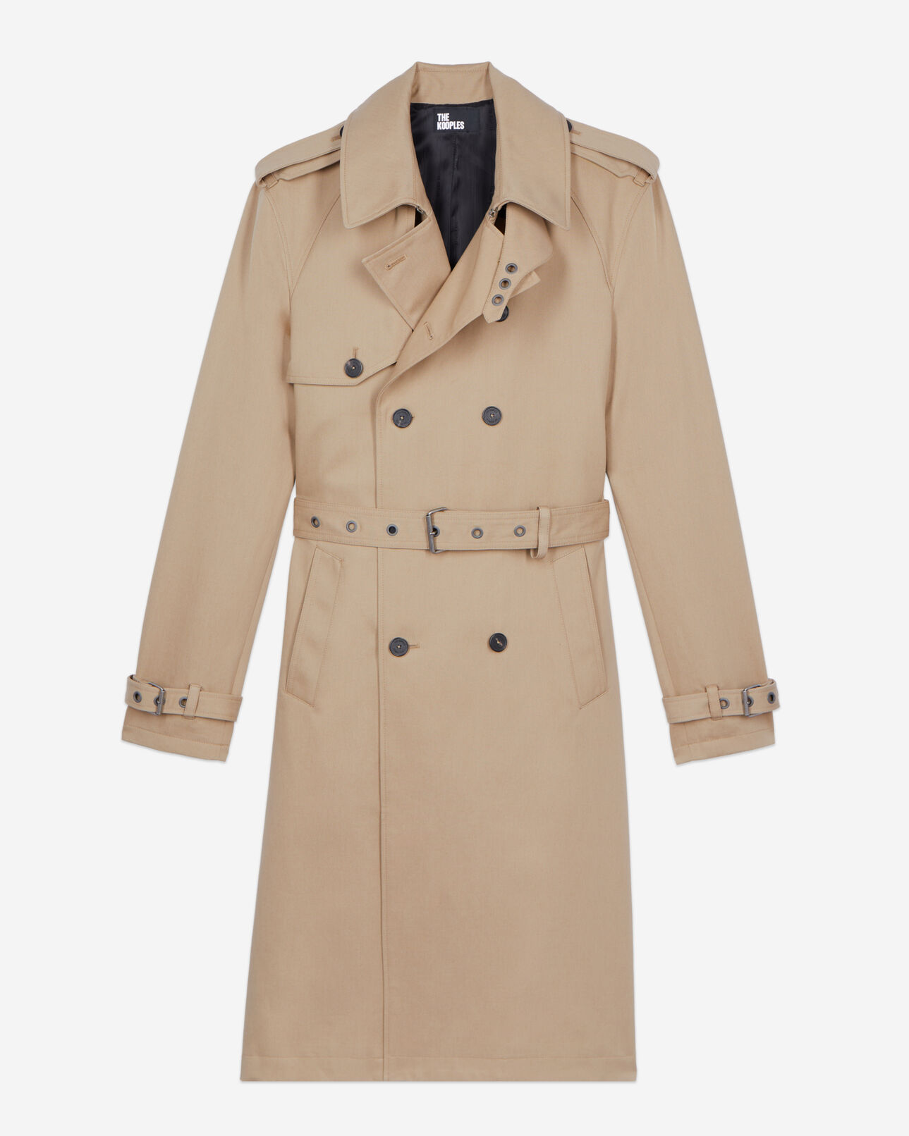 The Kooples MEN BEIGE long beige trench coat