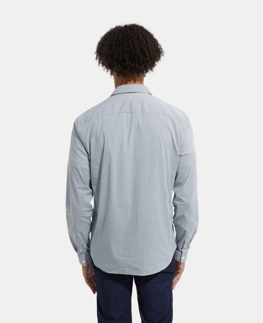 striped shirt with classic collar
