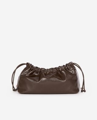 The Kooples FEMME BROWN sac taylor en cuir recycl&eacute; marron