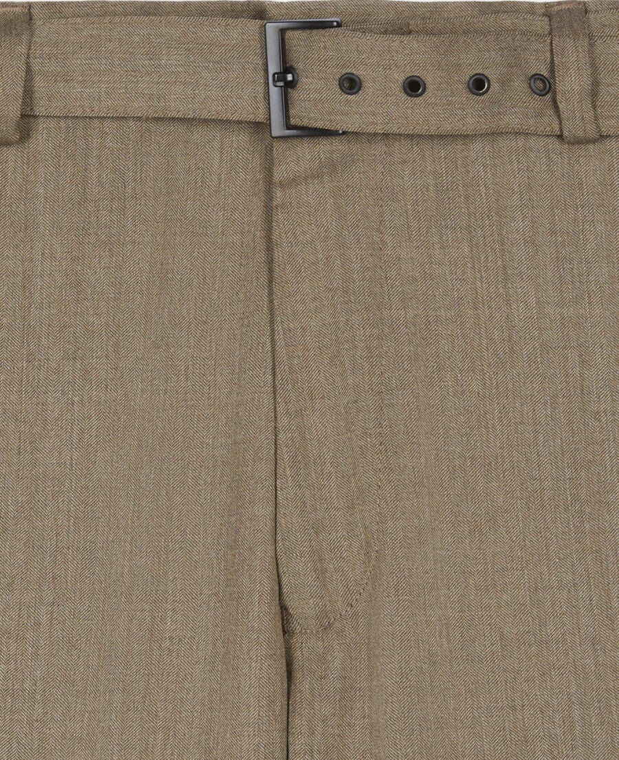 The Kooples HERREN BROWN hellbraune anzughose aus wolle