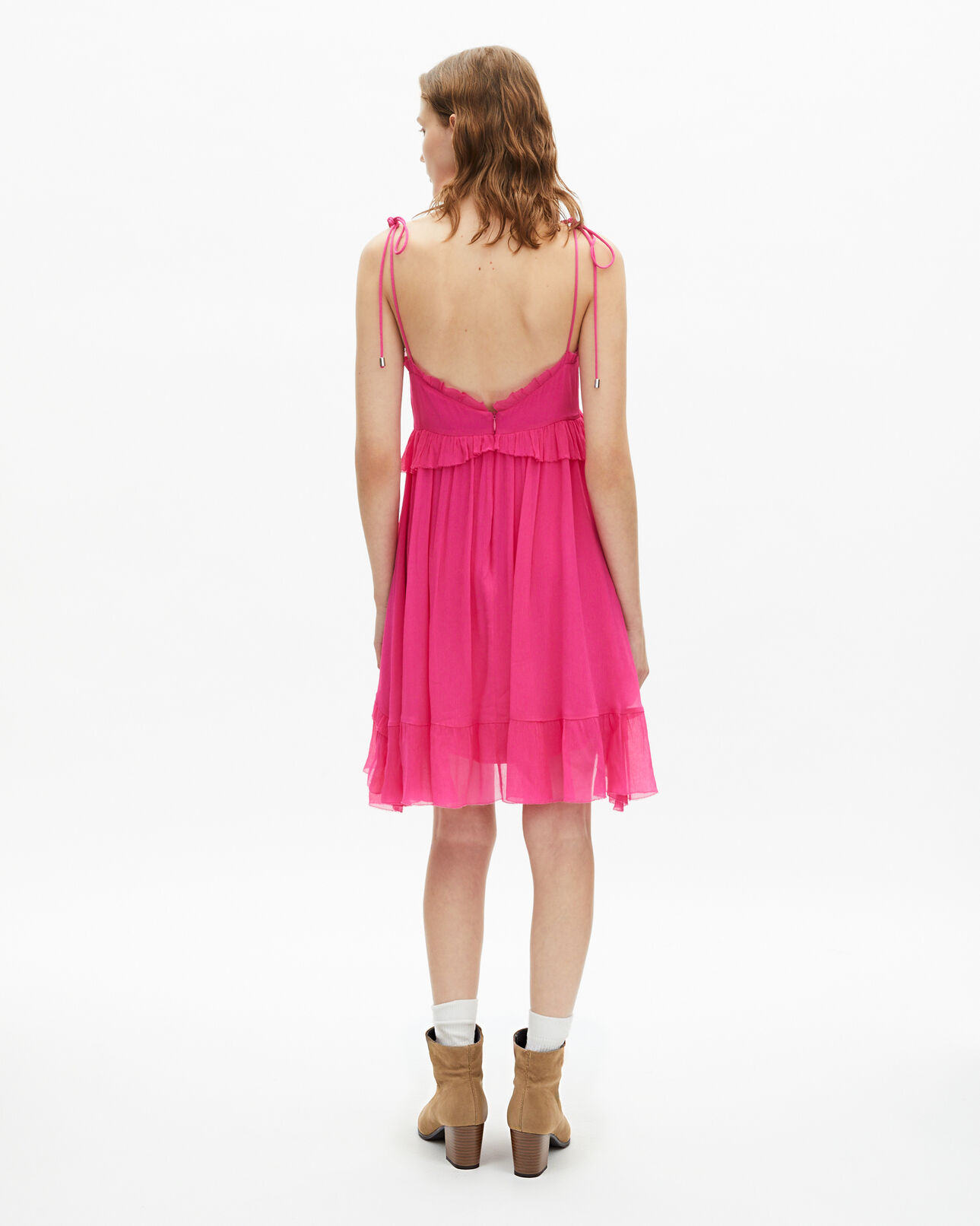 The Kooples FEMME FUSHIA robe courte fuchsia