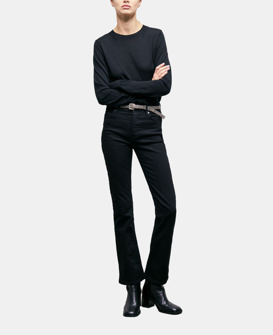 black flare jeans