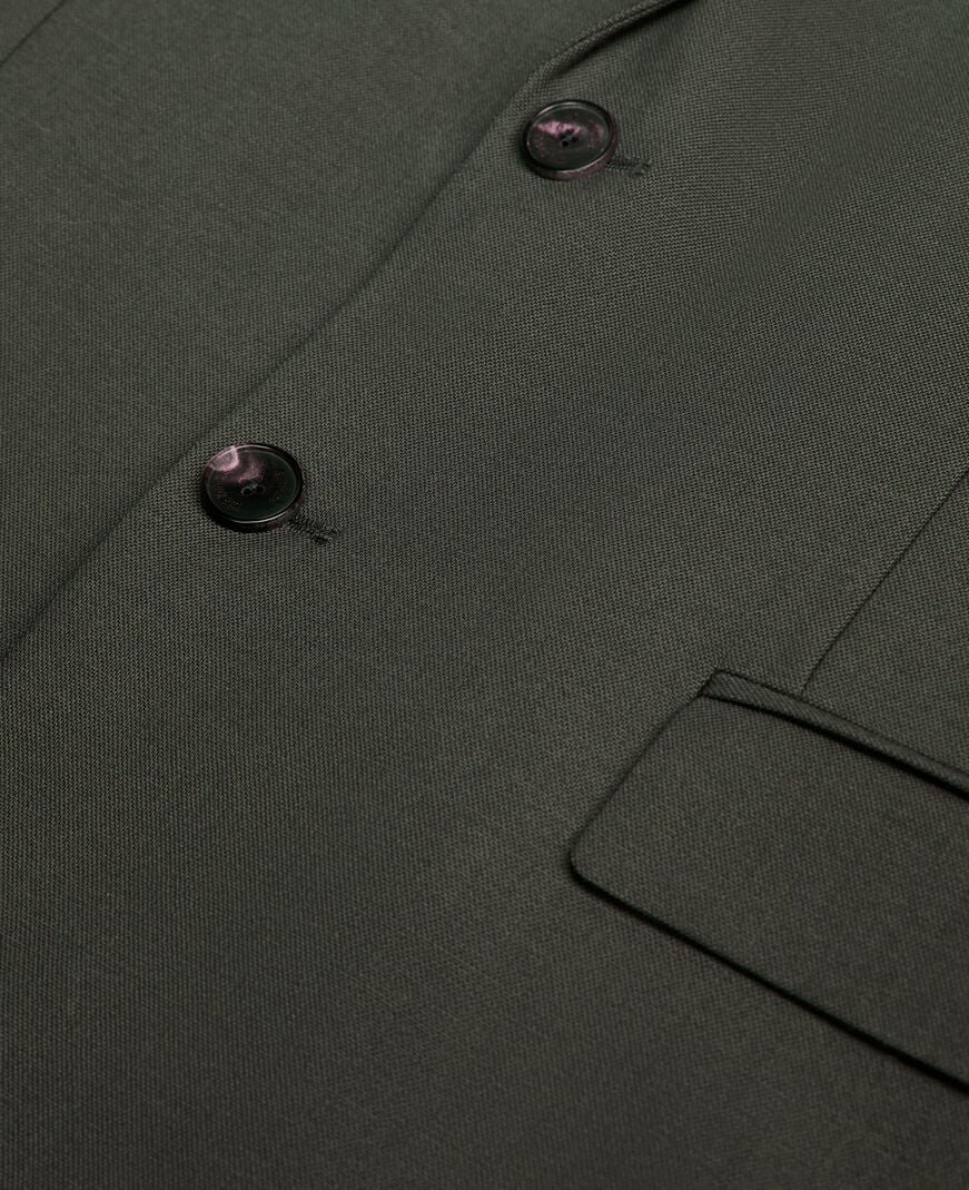 The Kooples MEN KAKI khaki wool suit fitted jacket