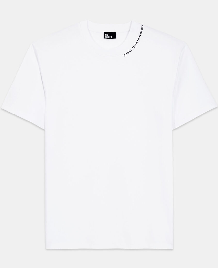 white #nokooplesnofuture logo t-shirt