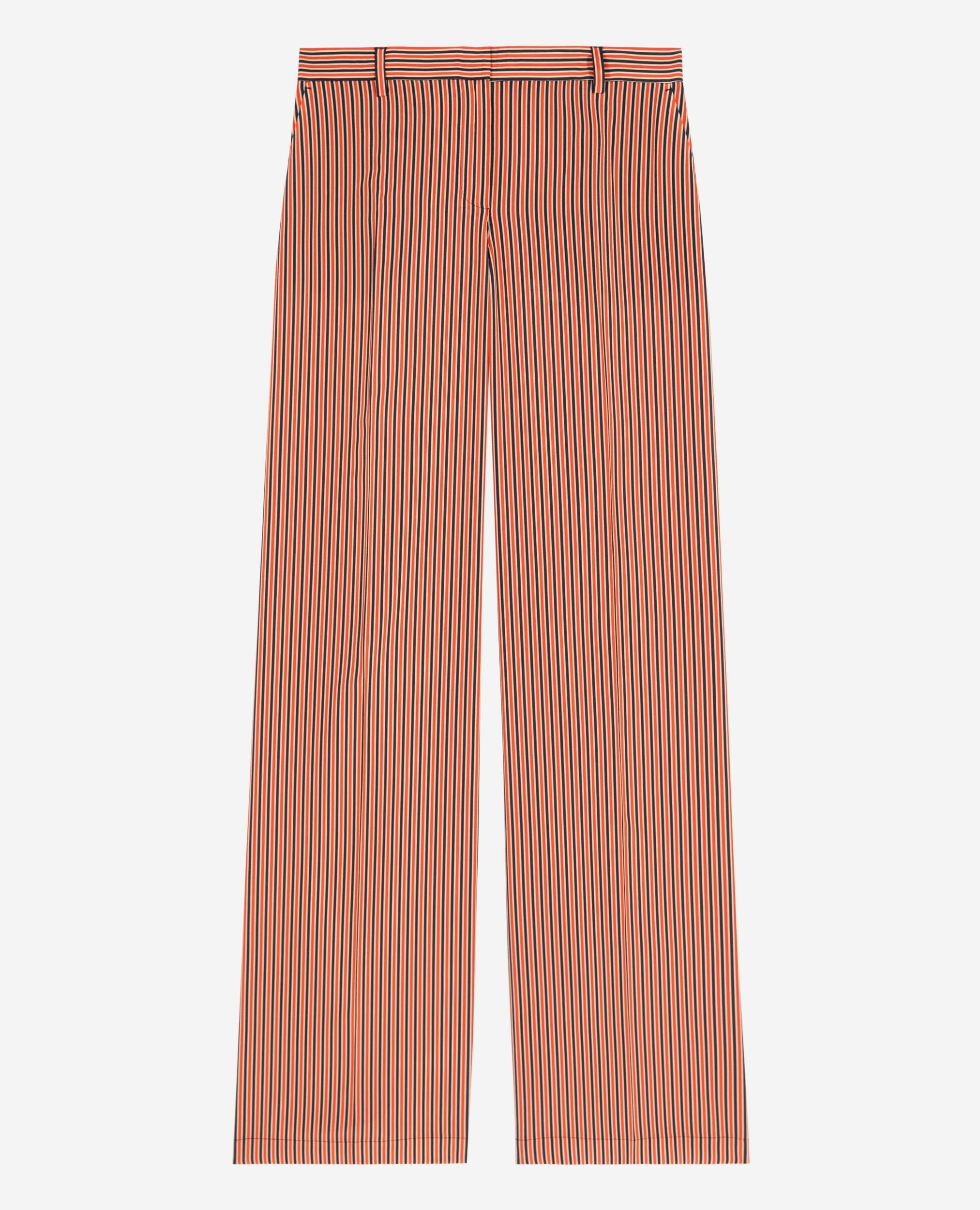 Wide-leg pants with red and blue stripes, DARK NAVY / FIRE RED, hi-res image number null
