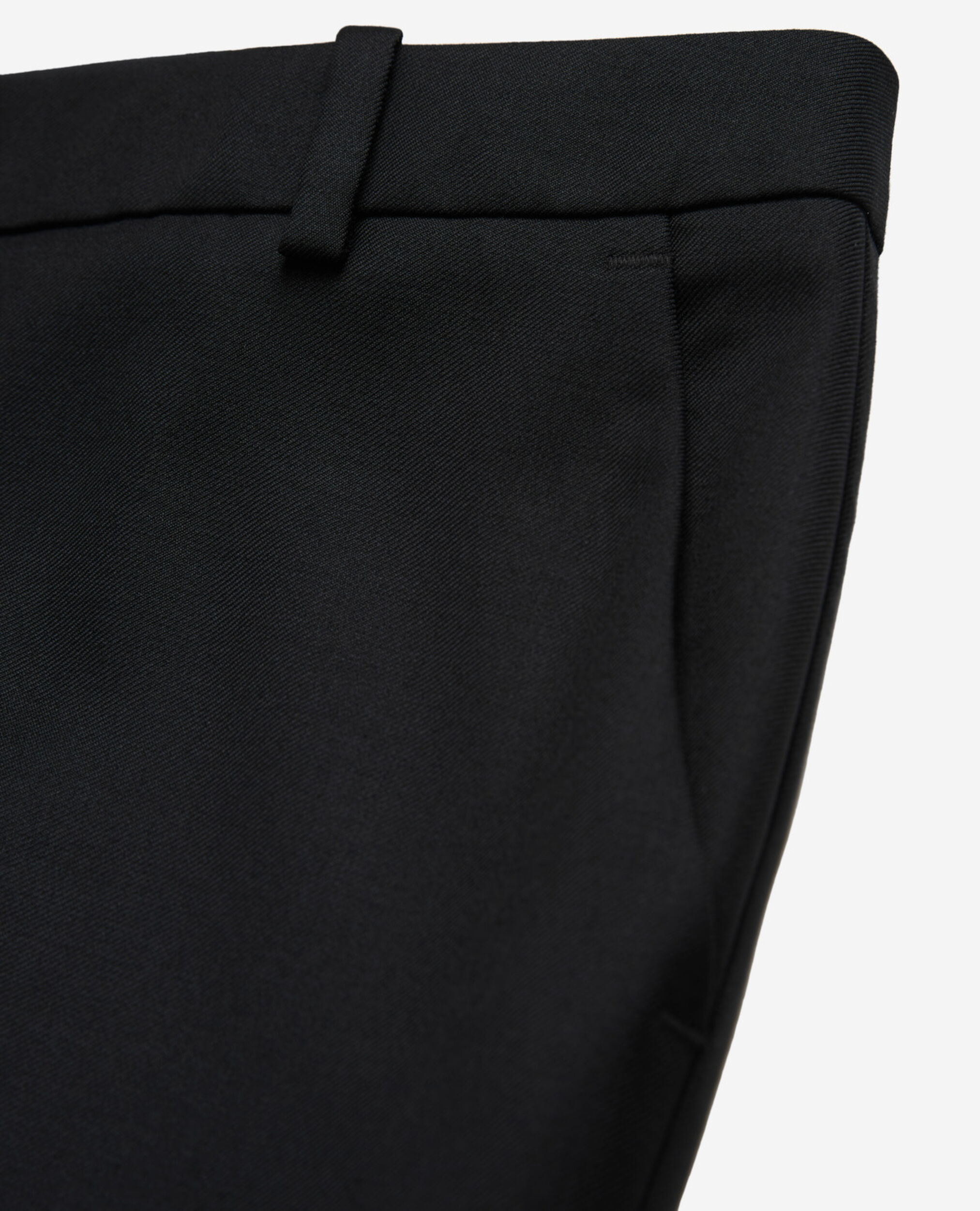 Pantalon de costume en laine noir, BLACK, hi-res image number null