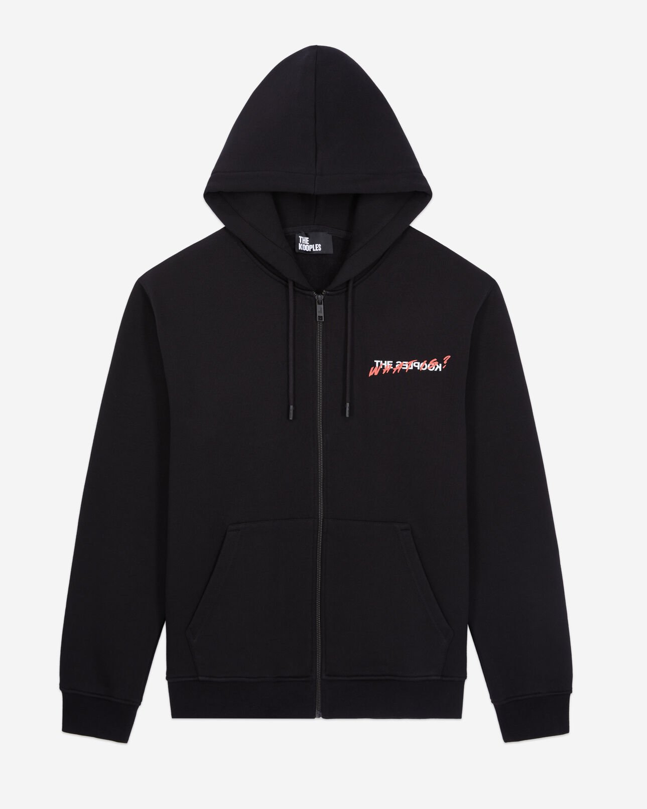 The Kooples HOMME BLACK sweatshirt zippé à capuche what is noir