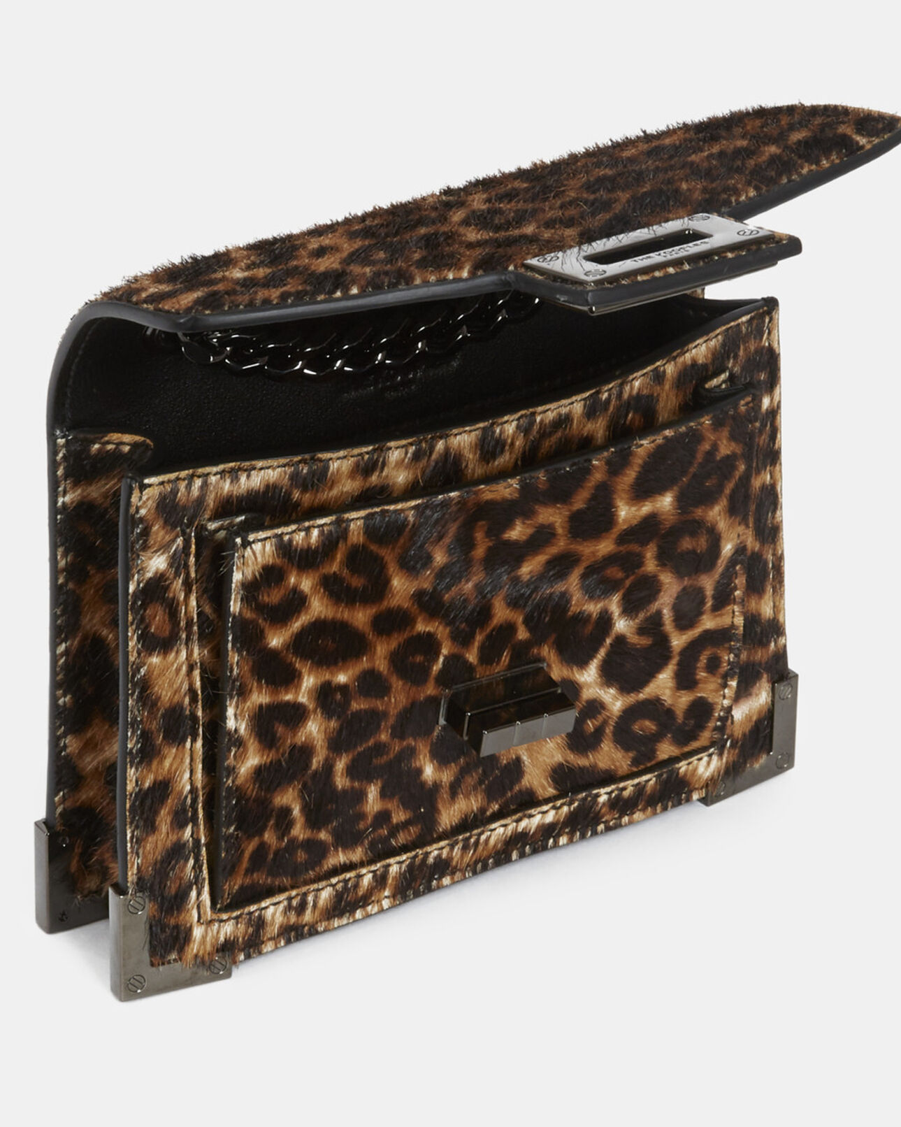 The Kooples WOMEN LEOPARD nano emily bag in leopard print leather